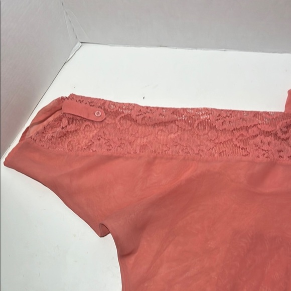 Wet Seal Pink 3/4 Sleeve Button Down layer Blouse - Picture 8 of 10